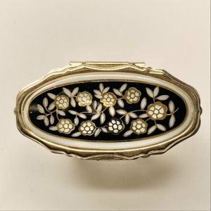 Vintage Ladies Cigarette Holder Pocket Ashtray Old Jewelry Metal Tin